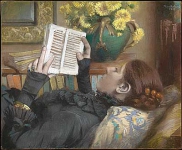 Альберт Бартоломе - Жена художника читает