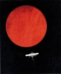 Космос - красный круг на чёрной поверхности