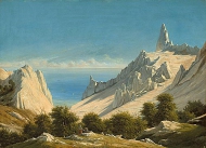 View of Sommerspiret, the Cliffs of Møn