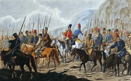Русские казаки в походе