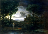 Пейзаж со сценой борьбы Иакова с ангелом
