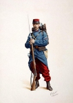 Французский солдат с ружьем
