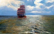 Парусное судно в открытом море