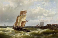 Ships before the Dutch coast