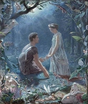 Hermia and Lysander, a midsummer night's dream