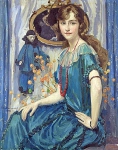Портрет девушки в синем
