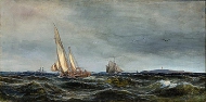 Парусные лодки в море