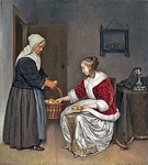 Две женщины с корзиной лимонов