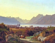 Вид Женевского озера от Вева